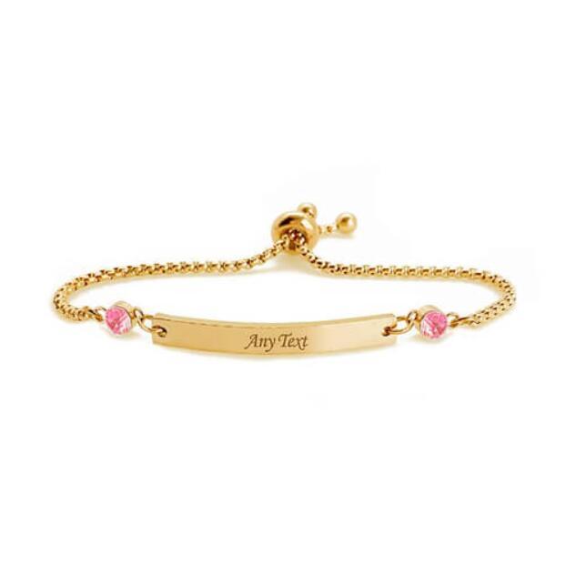 Custom engraved anklets with dates wholesale suppliers personalized name engraving bar bracelets with birthstones maker and manufacturers wholesale